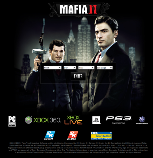 Mafia II - Обновился ковер офф. сайта, ждём новостей