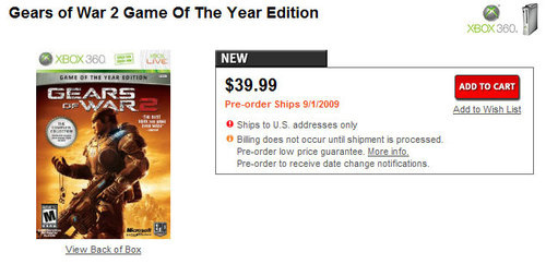 Gears of War 2 - Gears of War 2 - Game of the Year Edition со следующего месяца