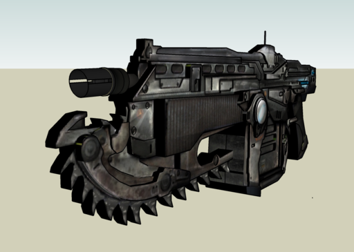 Gears of War 2 - 3D модель штурмовой винтовки "Лансер"