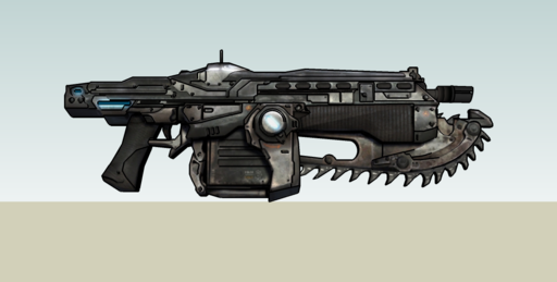 Gears of War 2 - 3D модель штурмовой винтовки "Лансер"